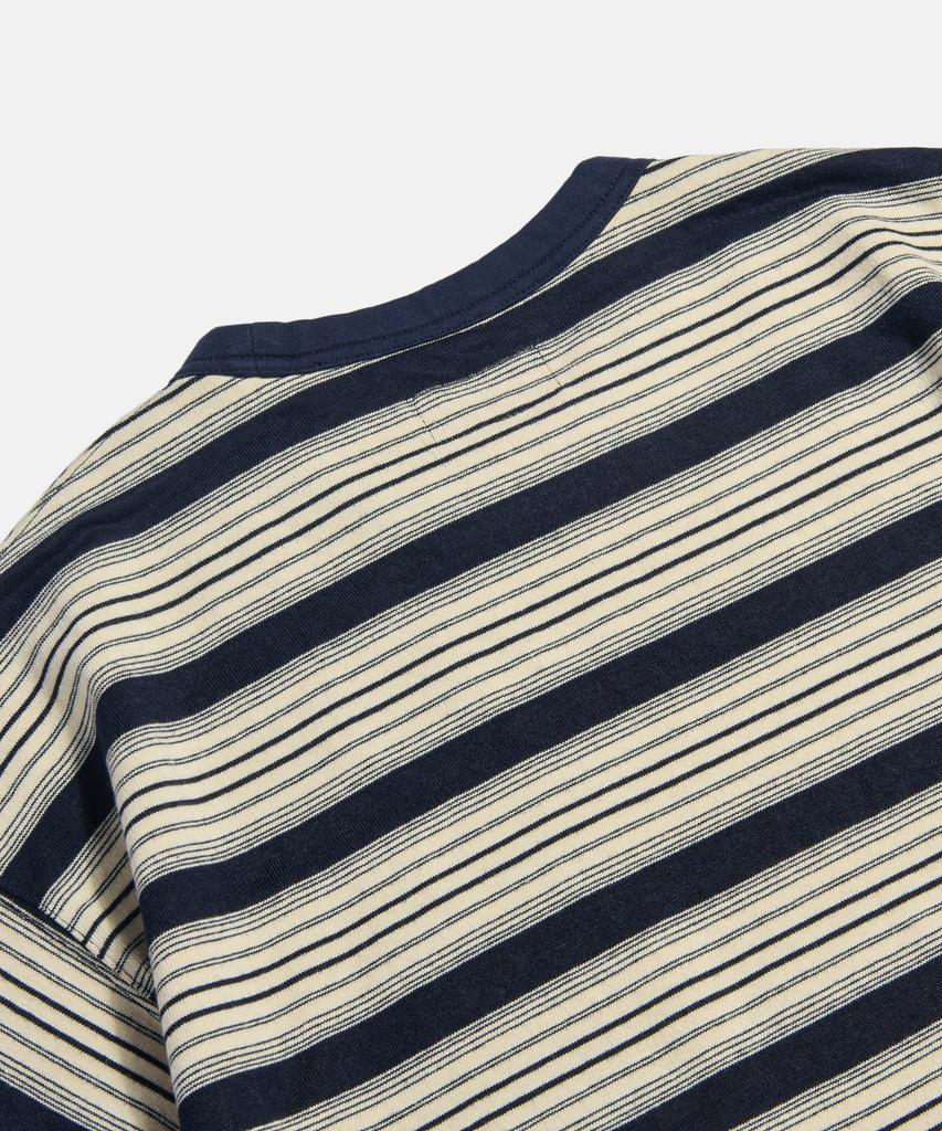 ESPIONAGE Vintage Border Pocket Tee Navy