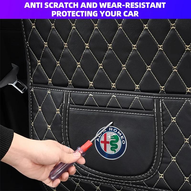 Car Seat-Back Protective Pads Waterproof Accessory For Alfa Romeo 159 147 156 166 Giulietta Giulia Mito Stelvio Brera Spider MV8
