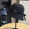 New Autumn and Winter Bow Knitted Fisherman Hat for Women Fashionable and Versatile Face Showing Small Slit Ear Protection Hat Basin Hat Cold Hat