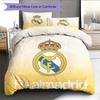 Логотип команды Мадрида Узор Постельное белье Домашний Декор Подарок на День Рождения (1 пододеяльник + 2 наволочки, без наполнителя)