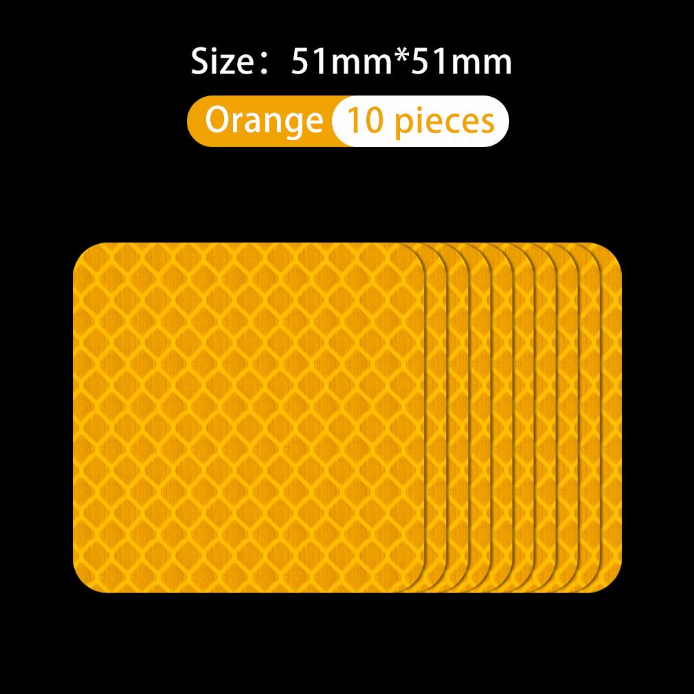 Цветные наклейки-отражатели для автомобиля. 10 штук