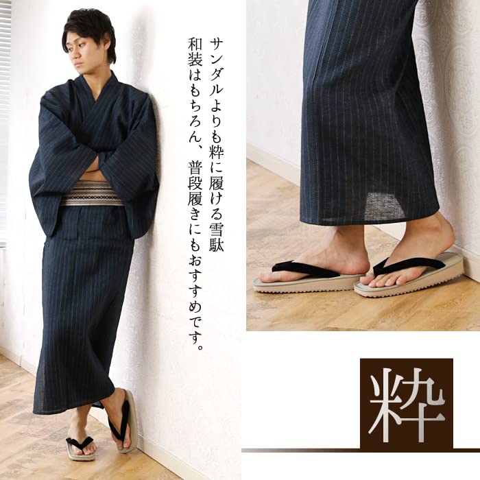 Sponge Black Made in Black L [Takeharu] Setta, Sole, Tatami, Thong, Sandals, Japan, Men's, Plain, Square, Painless, Tatami,