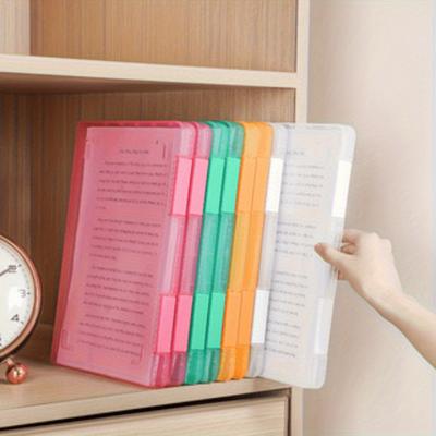 4 шт. прозрачные пластиковые коробки для файлов формата А4, многослойные портативные водонепроницаемые коробки для хранения, подходят для офиса, школы, дома, двустороннее хранение документов