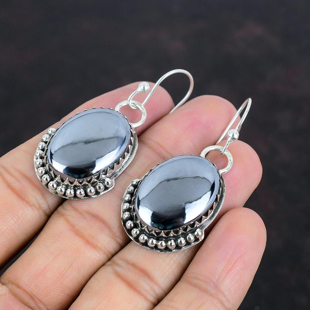 Серьги из шунгита, оригинальные драгоценные камни, серьги из стерлингового серебра 925 пробы, серьги ручной работы, уникальные стильные украшения, женские серьги, подарки на помолвку