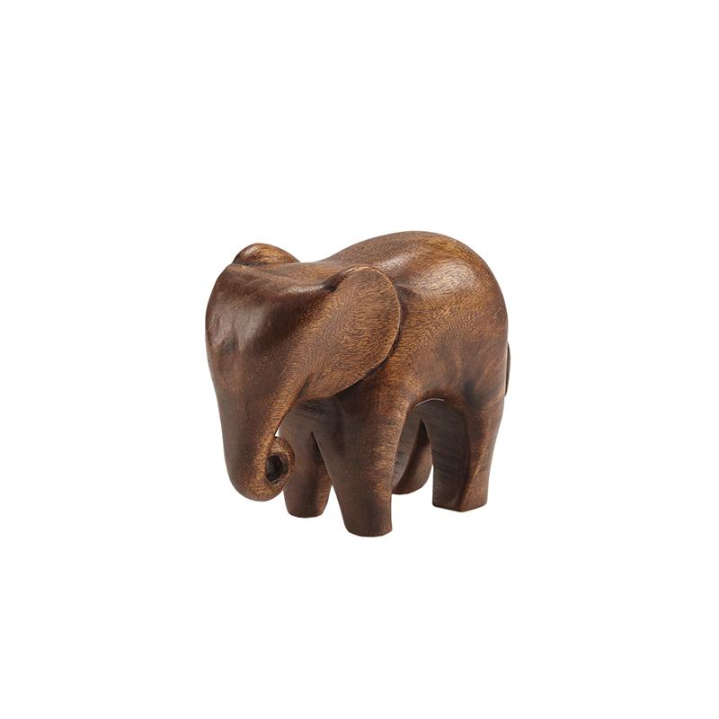 Desktop Decoration Handmade Solid Wood Material Cartoon Animal Shape American Home Decoration Simple Modern Suitable Living Room