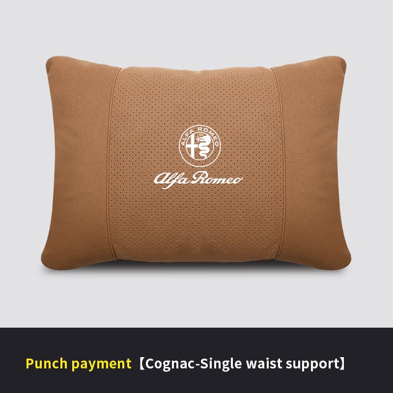 Car Suede Headrest Neck Support Seat Waist Cushion Pillow Alfa Romeo Giulia Tonale Stelvio Giulietta Mito Milano 147 156 159 166 zw4