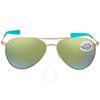 Costa Del Mar Piper Green Mirror Polarized Glass Ladies sunGlasses Pip 126 Ogmglp 58 6s60036 00311 58