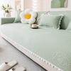 Summer Funda  Home Cool Feeling Slipcover Non-slip Ice Silk Lace Work Sofa Cushion Couch Sofa Cover