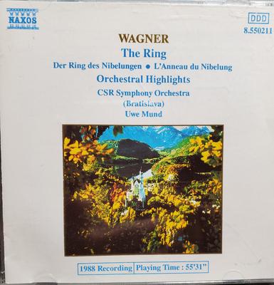 CD ВАГНЕР , МУНД; ЧЕХОСЛОВАЦКИЙ РСО - Кольцо (Особенности) 8550211 Naxos 1991 Европа Классика Б/У