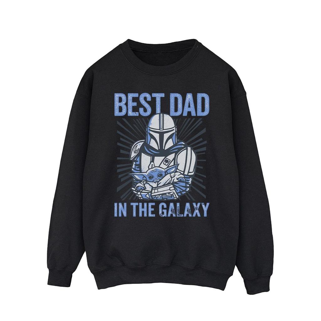 STAR WARS Mens Mandalorian Best Dad Galaxy Sweatshirt