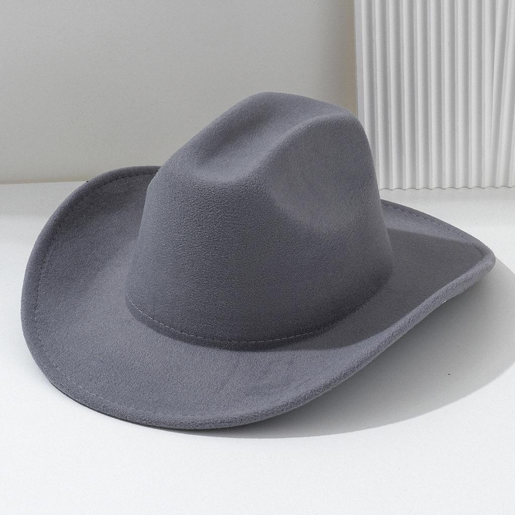 Top Hat American Western Cowboy Hat LOGO Customized Light Board Solid Color Digital Printing Embroidery Hat Customized