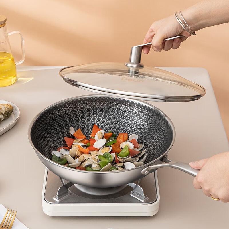 Debo 304 Stainless Steel Honeycomb Wok