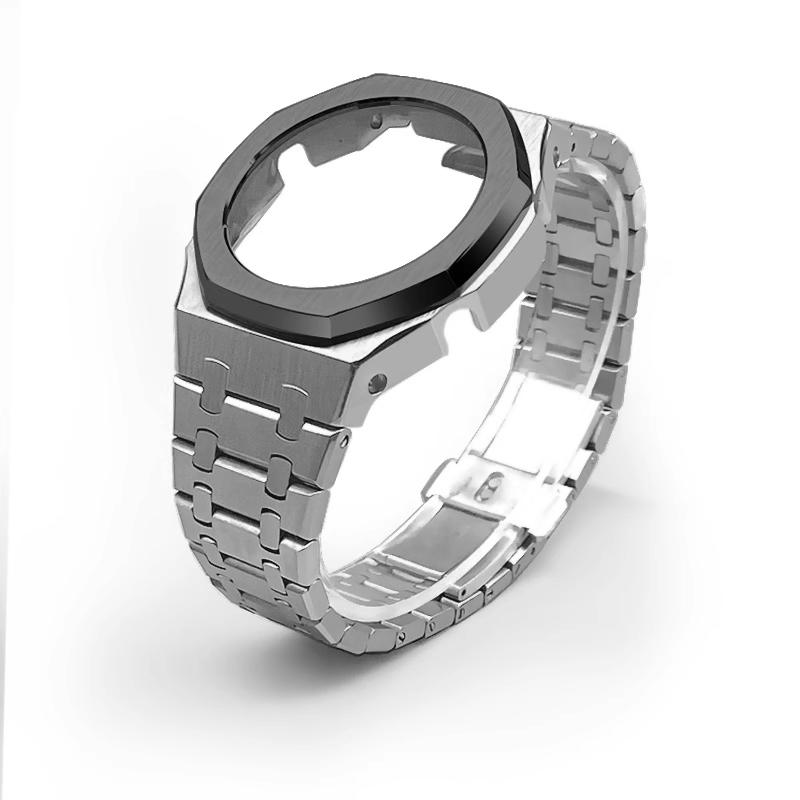 Модификационный Комплект GA2100 Корпус Часов и Ремешок из Цельной Нержавеющей Стали Для Casio G-SHOCK GA-2100 GMA-S2100 GM-2100 Мужской Металлический Браслет