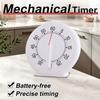Mechanical Timer 60-Min Countdown White ABS Modern Standing Design Ideal for Kitchen Study Office3