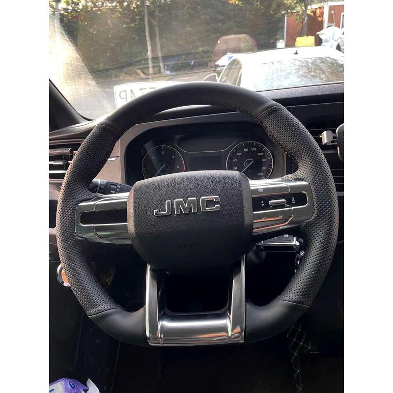 Ford Jiangling Fushun Auto Hand-Sewn Steering Wheel Cover Leather Avenue Light Chaser All Year Round EV Car Interior Design Supplies