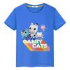 Новинка 2024 года, футболка Kawaii Pride, футболка Gabbys Dollhouse с принтом из 100% хлопка, футболка с аниме, топы с короткими рукавами y2k, цельная детская одежда для девочек