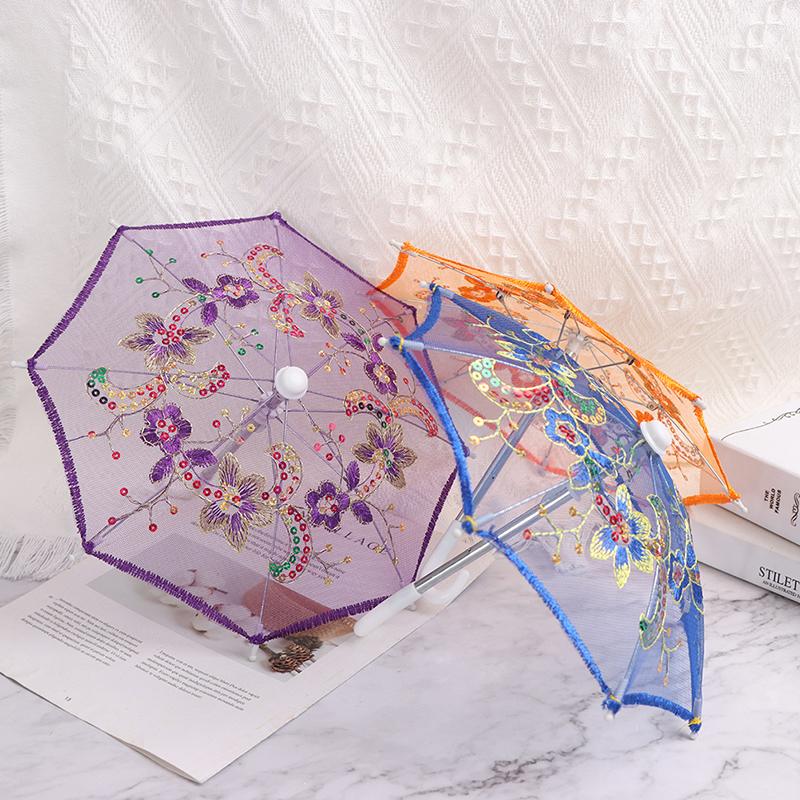 Lace Sequin Embroidery Lace Umbrella Children Dance Craft Mini Umbrella Performance Props