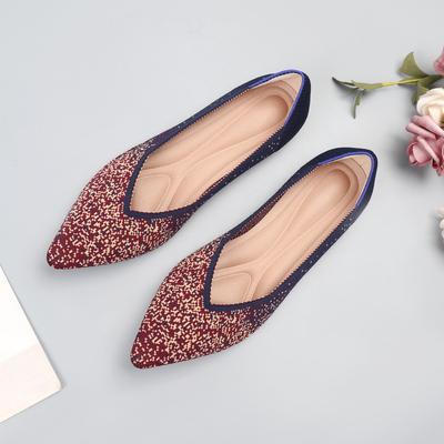 Весенне-осенние летящие одинарные туфли Doudou 41 на плоской подошве 43 большого размера женская обувь вязаные ladyshoes беременные женщины