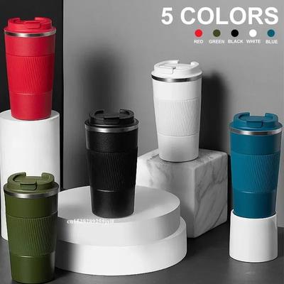 Кофейная чашка из нержавеющей стали, 380 мл, 510 мл, термокружка Garrafa Termica Cafe Copo Termico Caneca, нескользящая изолированная бутылка для путешествий в автомобиле