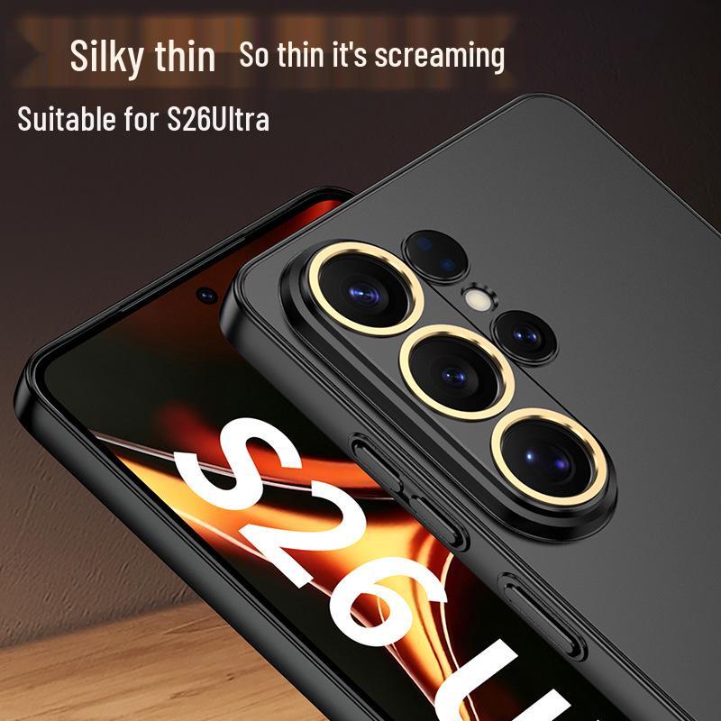 Тонкий противоударный чехол для телефона Samsung S26 Ultra с матовым покрытием и ощущением шелка