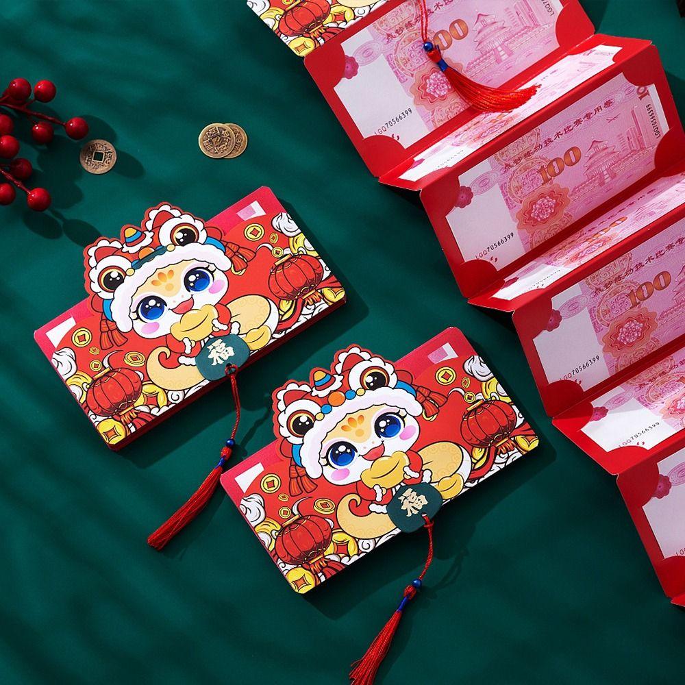 Dragon Pattern Red Envelope Luck Money Bag Blessing Bag Fodable Money Pocket Spring Festival