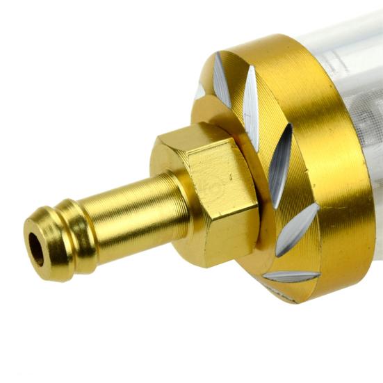 Gasoline Filter Detachable Rust-proof Aluminum Transparent Inline Gas Fuel Filter for Motorcycle