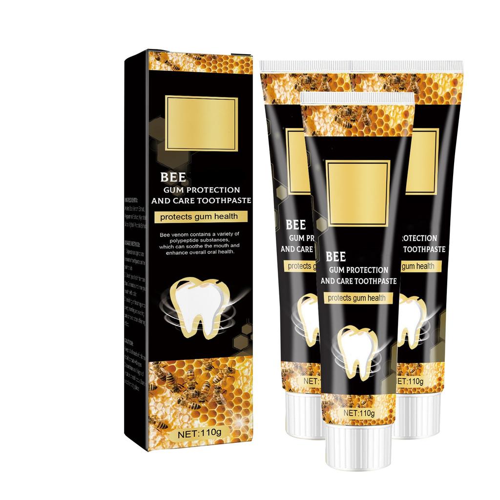 Bee Gingival Toothpaste Deep Clean Tooth Stains Toothicidal Mouthpiece Tooth Stain Removal, Teeth Whitening Booster  110g