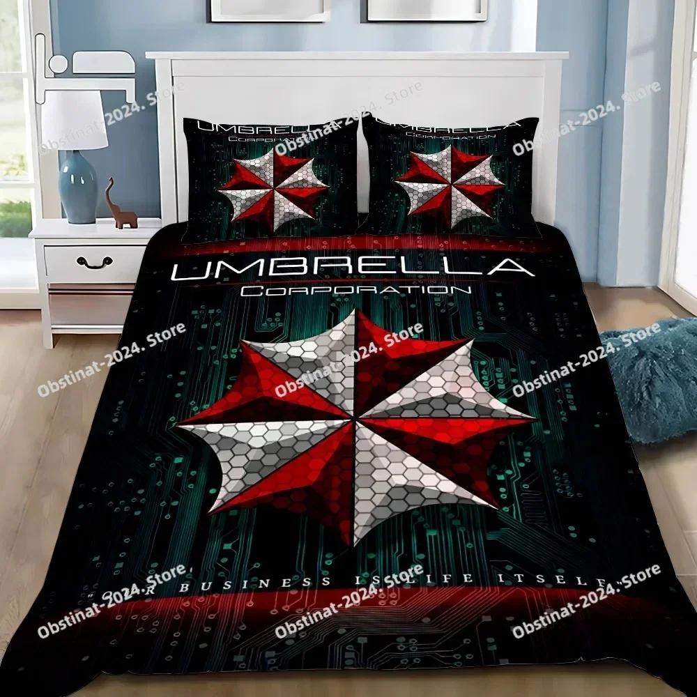 Пододеяльник Наволочка Комплект постельного белья Resident Evil Взрослый Мальчик Девочка Украшение спальни Детский подарок Односпальный Двуспальный Большой размер