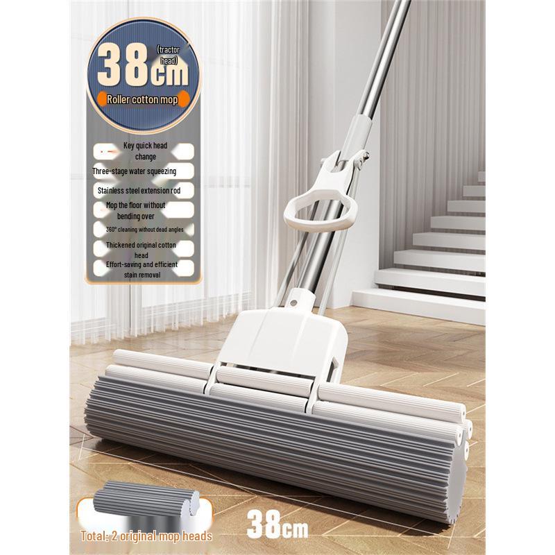 Швабра губчатая PVA складная Totole - Без рук, большая конструкция отжима для легкой уборки