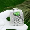 Sisters Day Deal Green Turquoise Stone 925 Sterling Silver Boho Pendant Jewelry