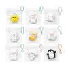 Мини-брелок Squishy Набор из 9 штук Тип C Сжимаемая игрушка Товары для снятия стресса Мягкий силиконовый шарик Squishy Цепочка в комплекте Брелок Убивалка времени Сенсорная игрушка Подарок