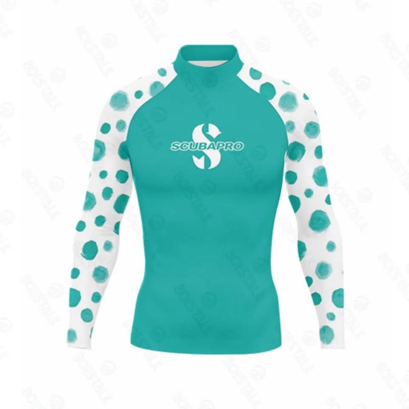 Long Sleeve UV Protection Rash Guard Swimwear Surfing Diving Snorkeling Unisex Quick Dry Compression Fit