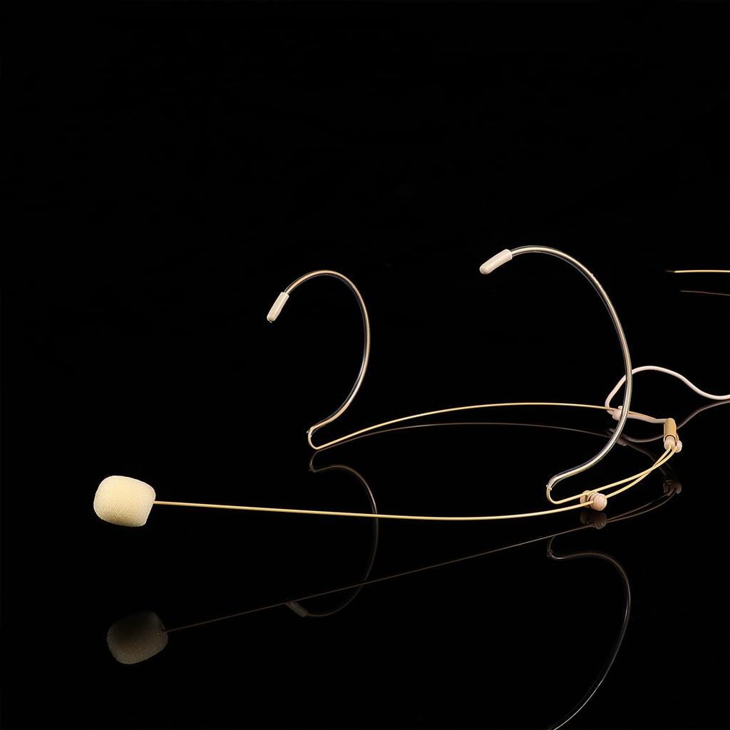 Mobestech 3шт гарнитура микрофон для гарнитуры проводной микрофон конденсаторный микрофон вокальный микрофон микрофон для усилителя голоса громкоговоритель бежевый