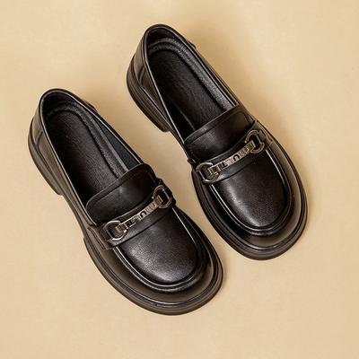 Туфли на платформе в британском стиле JK, женские туфли из натуральной кожи, новые туфли Мэри Джейн с одной педалью, одинарные туфли, большой размер 41