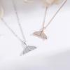 Mermaid Tail Necklace Women's Diamond Pendant Plated Niche Design Jewelry
