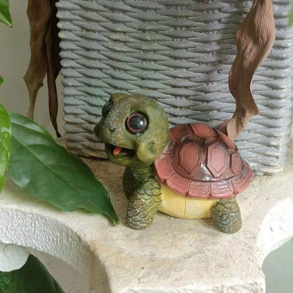 Cartoon Sea Turtle Figurine Collectible Marine Life Ornaments Desktop Decorative