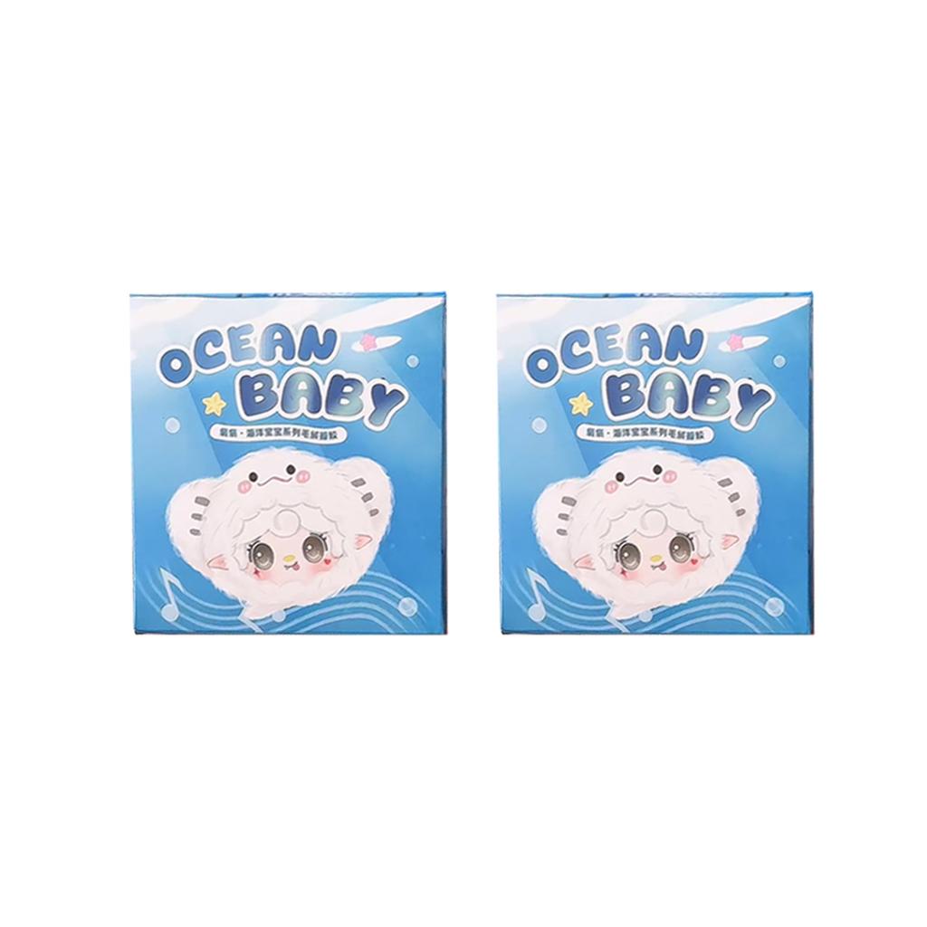 Cute Yooki V6 Ocean Baby Series Vinyl Plush Blind Box Bag Pendant Doll Decoration Keychain Collect Toy Mystery Box Birthday Gift
