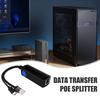 Gigabit POE Splitter 5V 3A Type-C RJ45 IEEE802.3af/at Compliant 10/100/1000Mbps Power Over Ethernet Splitter Adapter
