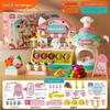 Children's Pretend Play Kitchen Toy Set: Ice Cream Maker, Hamburger Shop & Noodle Maker with Ultra-light Clay Molds