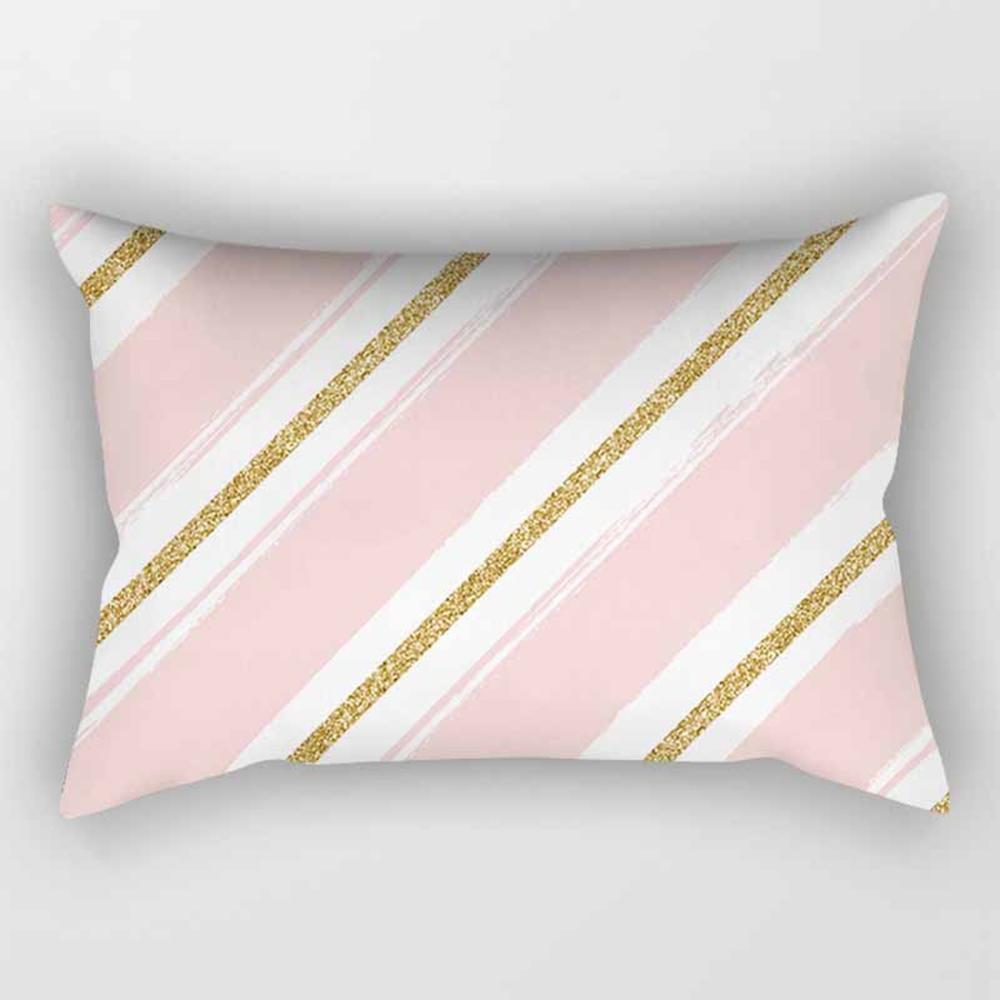 Розовая геометрическая полоса, прямоугольная наволочка 30*50 см, диванная подушка для объятий, наволочка для гостиной, спальни, стильный домашний декор