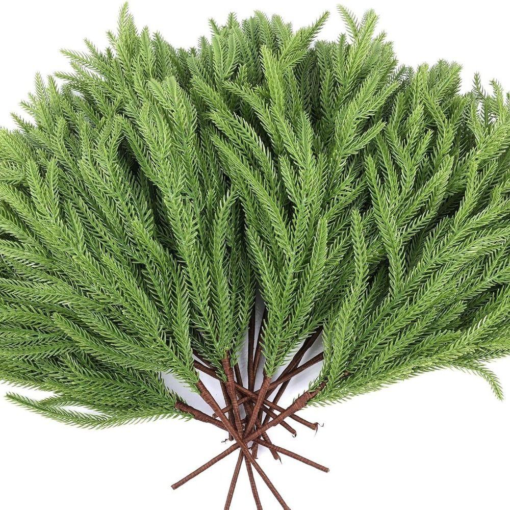 Plastic Simulation Ceder Branches DIY Wreath Christmas Pine Stem Christmas