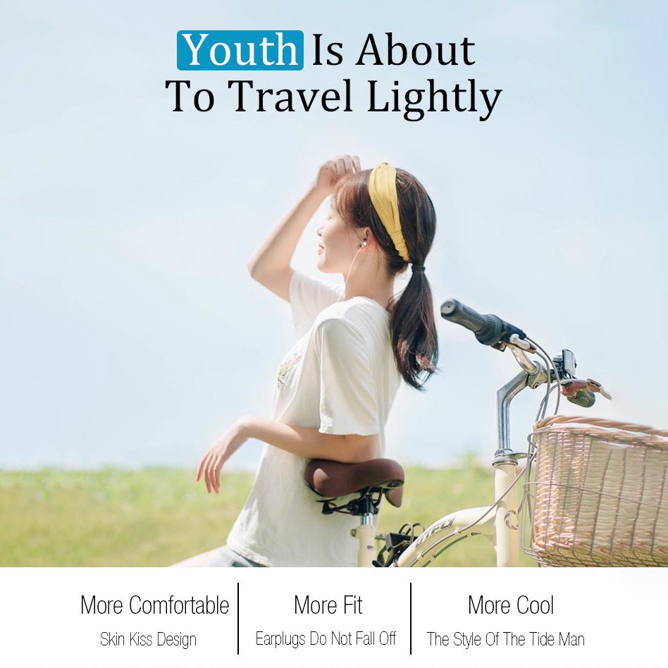 Модные металлические наушники, звуковая камера, линия тела, проводная музыка, стереонаушники с тяжелыми басами, наушники-вкладыши