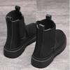 Men's Boots Genuine Leather Chelsea Boot Fashion Motorcycle Ankle Boot Platform Boots for Men Plush Warm Winter Botas Hombre2024