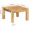 350321 vidaXL Coffee Table 55x55x35 Cm Solid Mango Wood