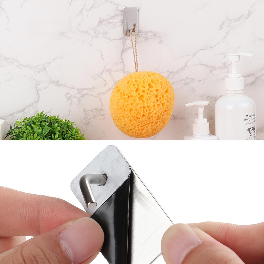 Нержавеющая самоклеящаяся настенная вешалка-крючок без сверления для хранения, аксессуары для ванной комнаты, держатель для полотенец