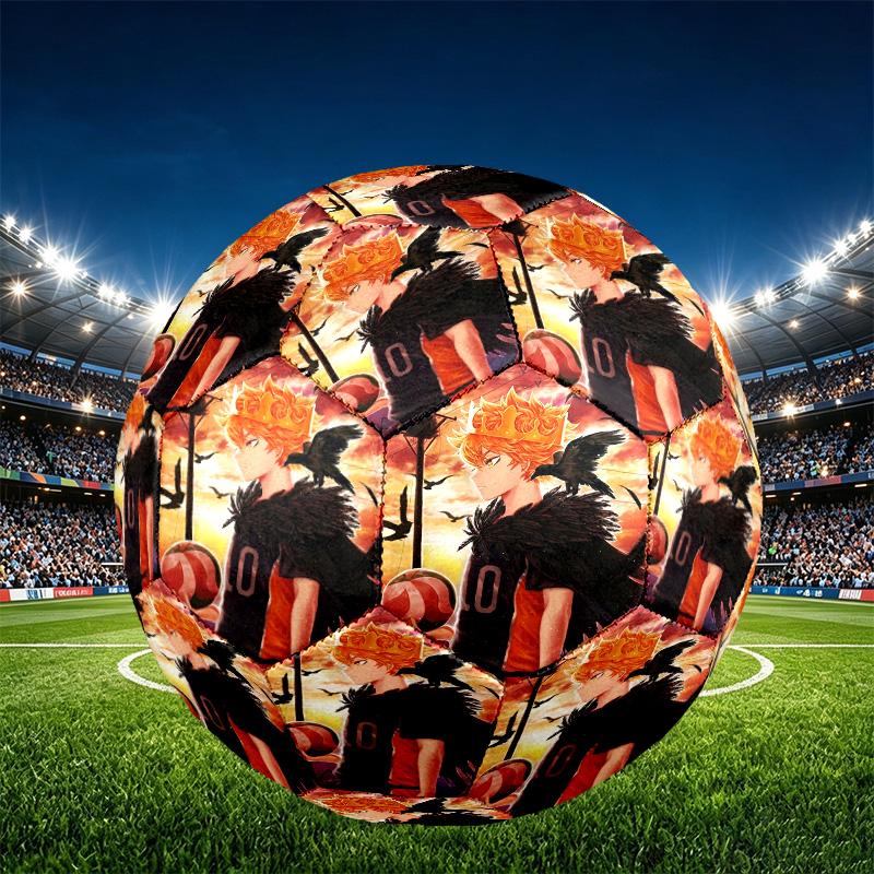 Haikyu Print Size 5 Soccer Ball, PU Wear Resistant Football for Match Training and Daily Practice, Birthday Gift for Soccer Fans