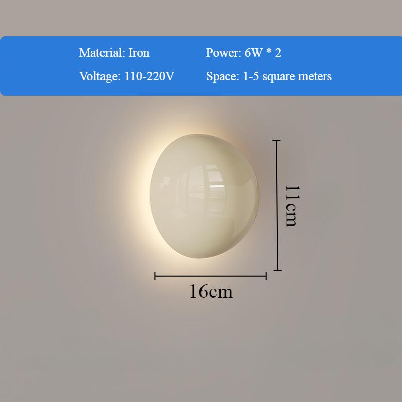 Современный простой романтический стиль настенные светильники из гальки скандинавский домашний декор коридор балкон прикроватная тумбочка настенный светильник светодиодный с регулировкой яркости