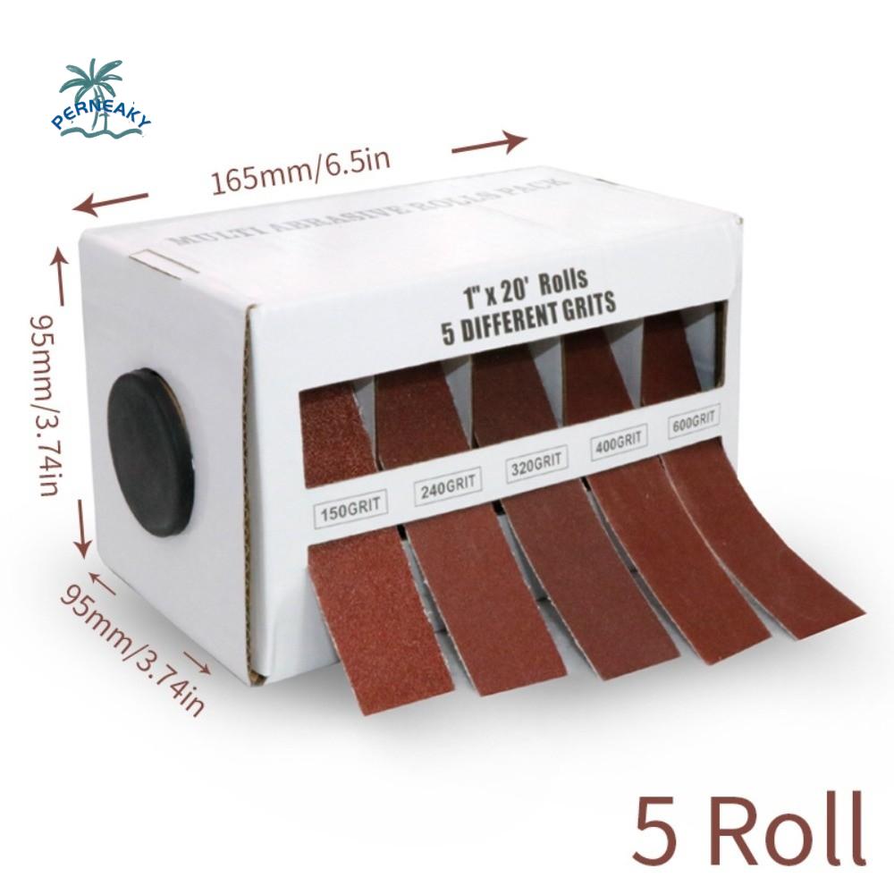 4/5/6 rolls 80/150/240/320/400/600 Grit Diamond Cloth Rolls Metal Emery Cloth with Dispenser Sandpaper Rolls