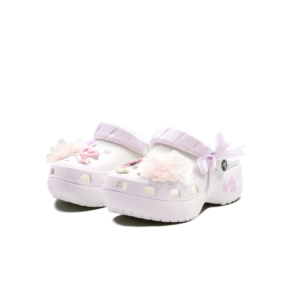 Crocs Классические клоги Язык цветов ЭВА Корейский минималистичный стиль Удобные и элегантные туфли-клоги Унисекс в цвете таро-пурпурный