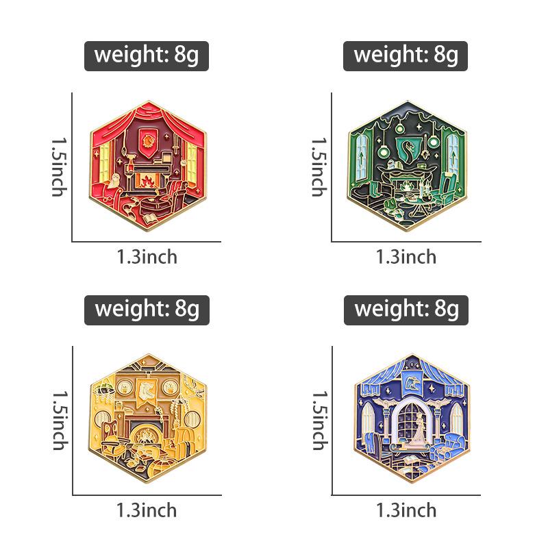 Эмалевые булавки Punk Magic Academy, брошь в виде змеи, барсука, золотого льва, орла, барсука, креативный значок на лацкан, готические украшения, подарок для друзей